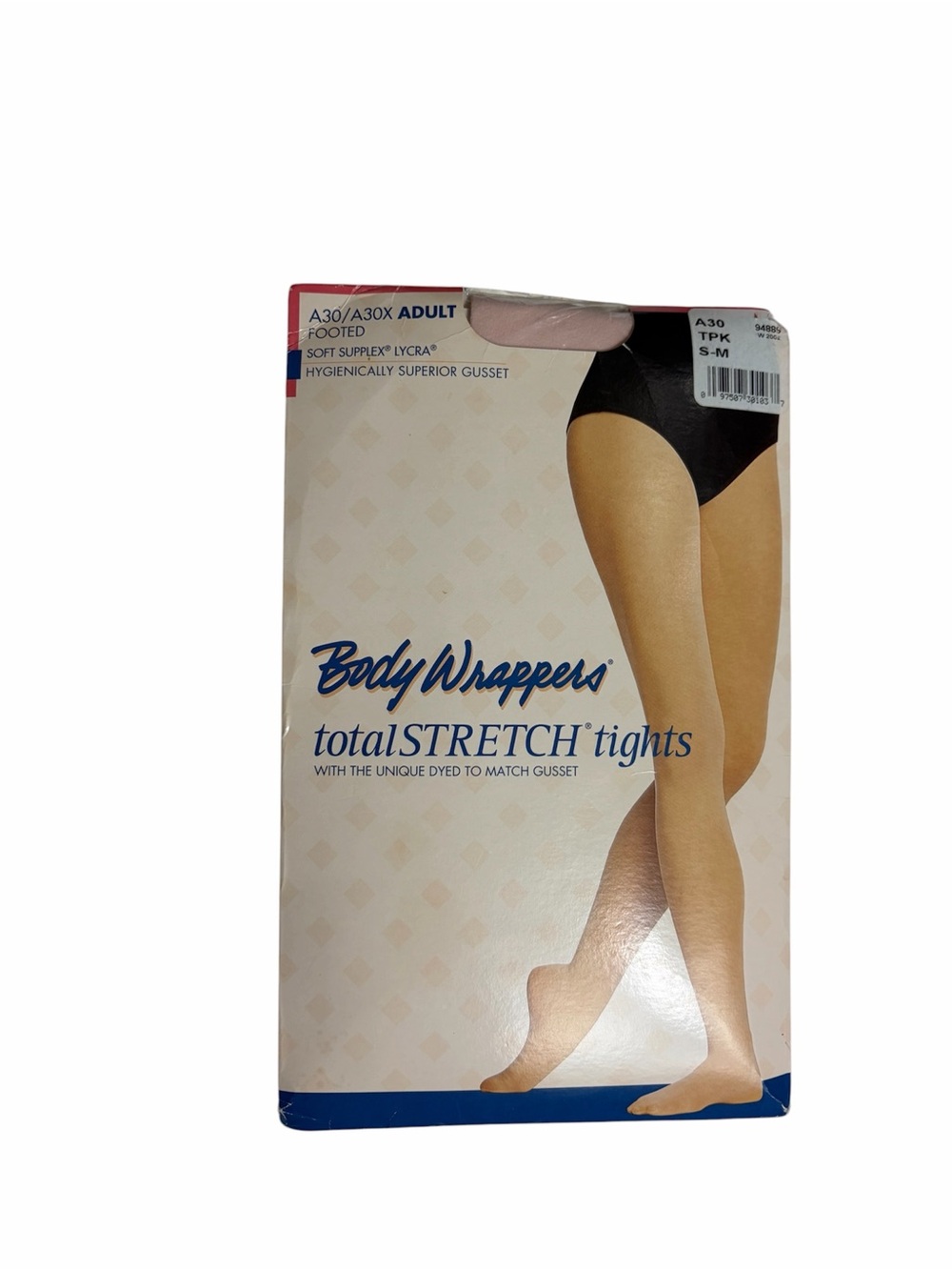 NWT Vintage Y2K Body wrappers total stretch nylon pink footed tights size S-M